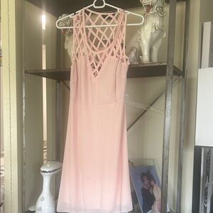 Elegant Pink Sleeveless Dress